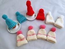 Eierwärmer groß 10 Stück mit Bommelmützen Puppe Frühstück Tischdeko Geschenkidee