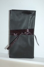 Tragbar Schmuck-Organisierer Rolle/Tasche schwarz Samt