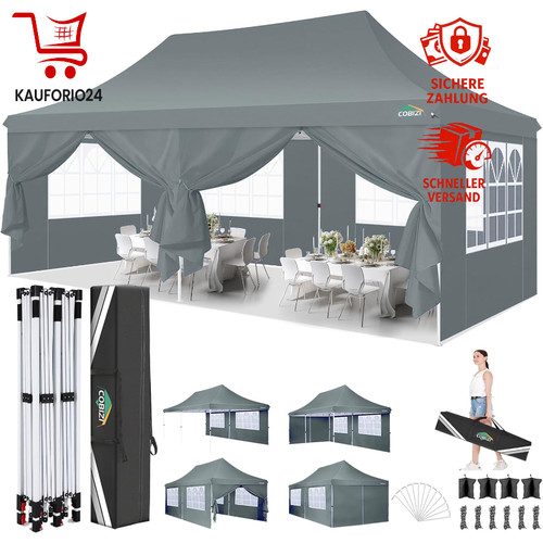 Faltpavillon 3x6m wasserdicht - 3x6m,