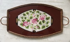 Vintage Art Deco Tablett Rosen