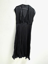 HANRO, Nachthemd/Negligé, Seide, schwarz, GR M