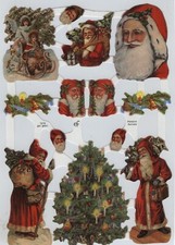 # GLANZBILDER # EF 7218 alte Motive : schöne nostalgische Weihnachtsmotive #
