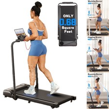 Laufband elektrisch 10 km/h LED Display Puls Fitness Heimtrainer klappbar 120 kg