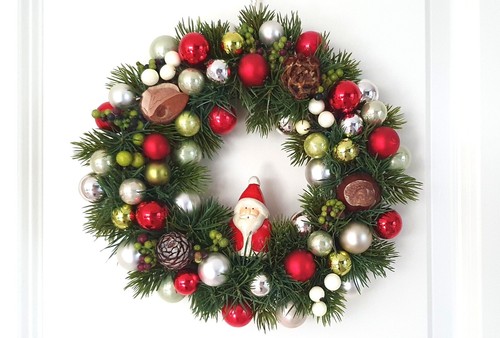 Adventskranz schneemann - adventskranz,