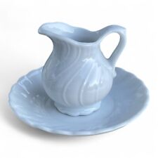 Seltmann Weiden Sahnekännchen mit Unterteller Vintage Porzellan Regina uni weiß