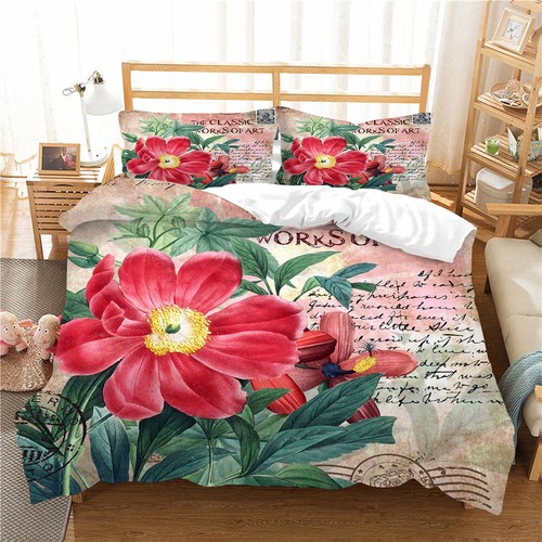 Flower printed duvet - printed, cover