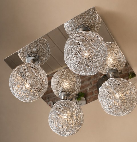 Moderne flammiges silber - moderne, 4-flammiges
