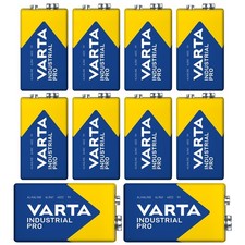 Varta 9V Batterien Rauchmelder 10 Stück Block E-Block 6LR61 Industrial Pro 4022