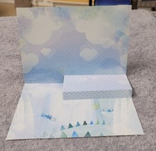 7 blaue Baby - Aufstellkarten