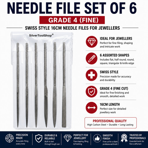 Nadelfeile 6er set klasse - nadelfeile,
