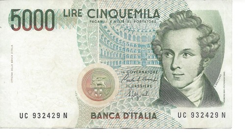 Geldschein banknote italien - geldschein,