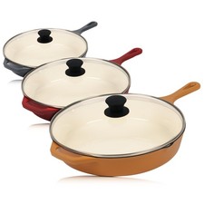 Gusseisenpfanne Glasdeckel