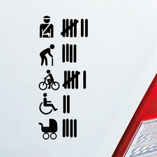 Auto Aufkleber Strichliste Tally List Tuning 15x6 cm Sticker Heckscheibenaufkleb