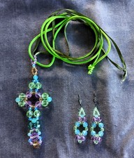 Edles Swarovski Set Kreuzkette