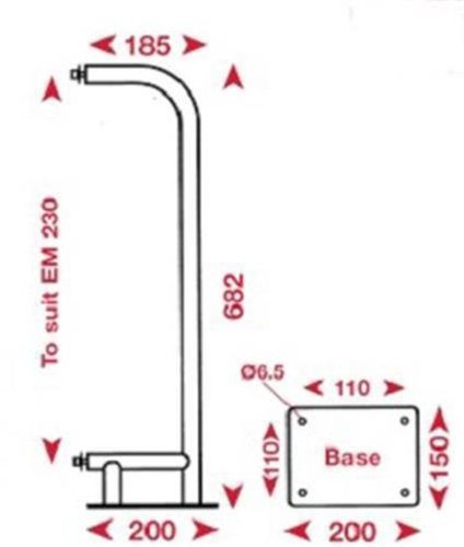 Masthalterung für echomax - masthalterung,