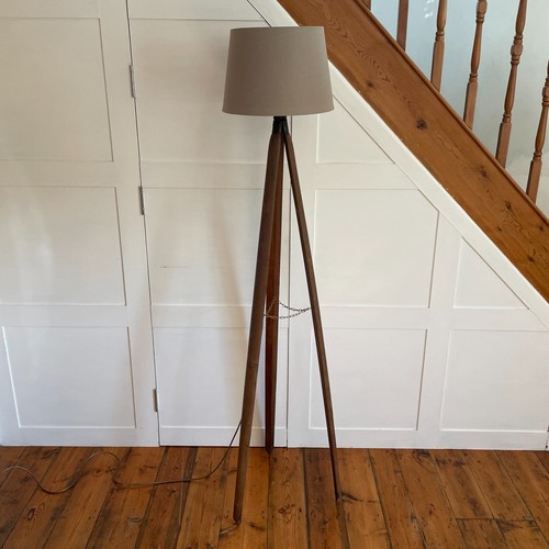Vintage holz tripod stehlampe - tripod,
