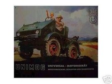 Altes Reklame Blechschild Oldtimer Unimog Universal Motorgerät
