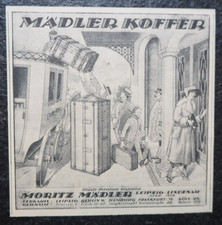 Mädler Koffer , Alte Reklame