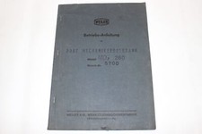 Betriebsanleitung - Mechaniker-Drehbank Drehmaschine - WEILER - MD p 260 - 1959