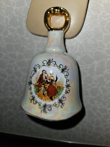 Tischglocke antik bunt - , gold