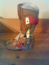 seltene alte Kinder-Beinprothese / Beinorthese - 20 cm hoch