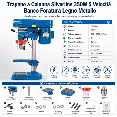 Silverline säulenbohrmaschine - silverline,