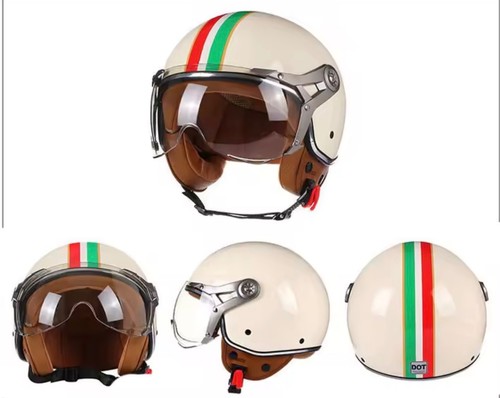 Vintage motorradhelm mit - motorradhelm,