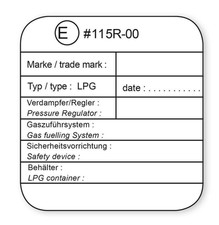 R115 Einbauplakette