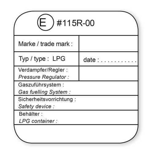 R115 einbauplakette - r115,