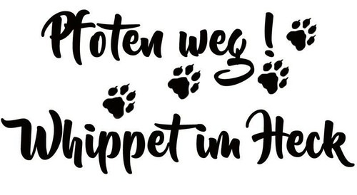 Whippet autoaufkleber - whippet,