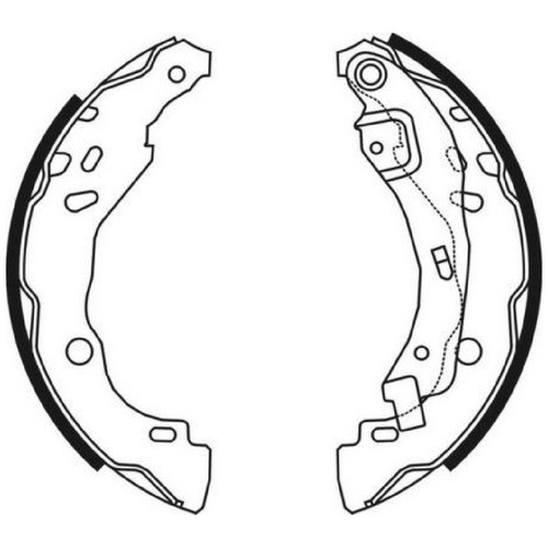 Bremsbackensatz hinten für