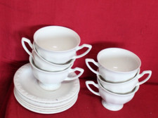6 x Rosenthal Classic Rose Maria weiß Kaffeetasse mit Untertasse (291)