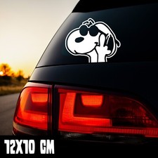 AUTO AUFKLEBER "SNOOPY FUCK YOU" 12X10CM PEANUTS COMIC FUN STICKER JDM #0177