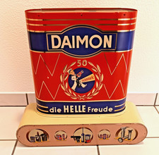 DAIMON die HELLE Freude Batterie Verkaufsstelle Verkaufsregal Blech Reklame alt