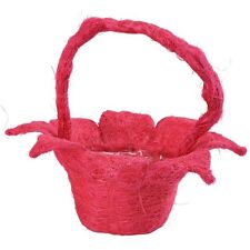 Streukörbchen 'Blume' Sisal für Blumenkinder pink Hochzeit / Osterkorb Ostern