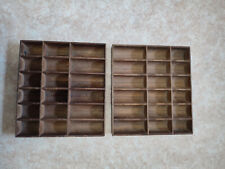 2 Stück  Setzkasten 32x29 cm   30er Jahre original  factory wooden tray shabby.