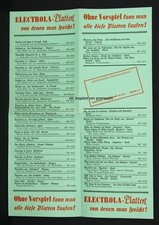 ELECTROLA "Platten von denen
