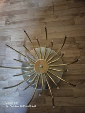 Halogendeckenlampe mit Kondensator Wohnzimmer  Messing