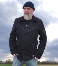 Navy Peacoat Jack & Jones in L slim fit Seemannsjacke Sailor Wollmantel Vintage