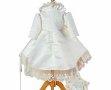 Taufkleid Gr.62 68 Kleid Baby Taufe Spitze 3-6 Monate Partykleid 4tlg ivory