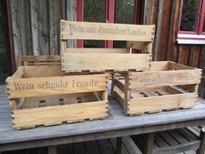 1 Stück massive alte Weinkisten mit Aufdruck, Holzkisten, Holzkiste