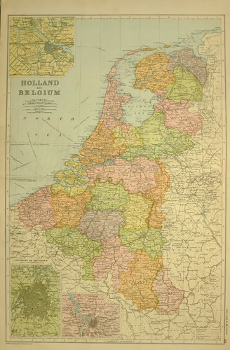 1912 groß antik landkarte - antik,