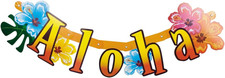 Aloha Hawaii Party Deko Banner