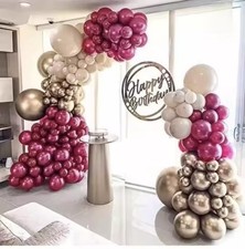 Ballon Girlande lila gold Deko Partyset Geburtstag Hochzeit Feier 124tlg Ballons