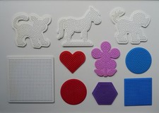 10 Platten für Bügelperlen, Stiftplatten von IKEA, Hama und andere