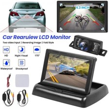 Auto Rückfahrkamera mit 4.3" LCD Monitor LKW Bus Funk Kabellos Rückseiten Kamera