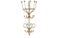 Wandgarderobe goldfarben