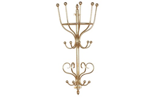 Wandgarderobe goldfarben
