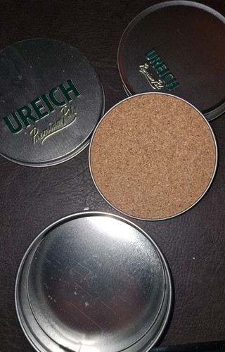 Metalldose mit untersetzern - metalldose,