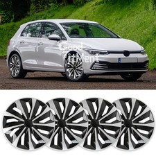 Für VW Golf 15 Zoll R15 15" 4er-Set Radkappen Schwarz Radblenden Abdeckungen